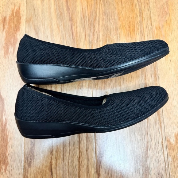 LifeStride Indy Wedge black flats Slip-On comfort shoes size 7 W - Picture 6 of 10